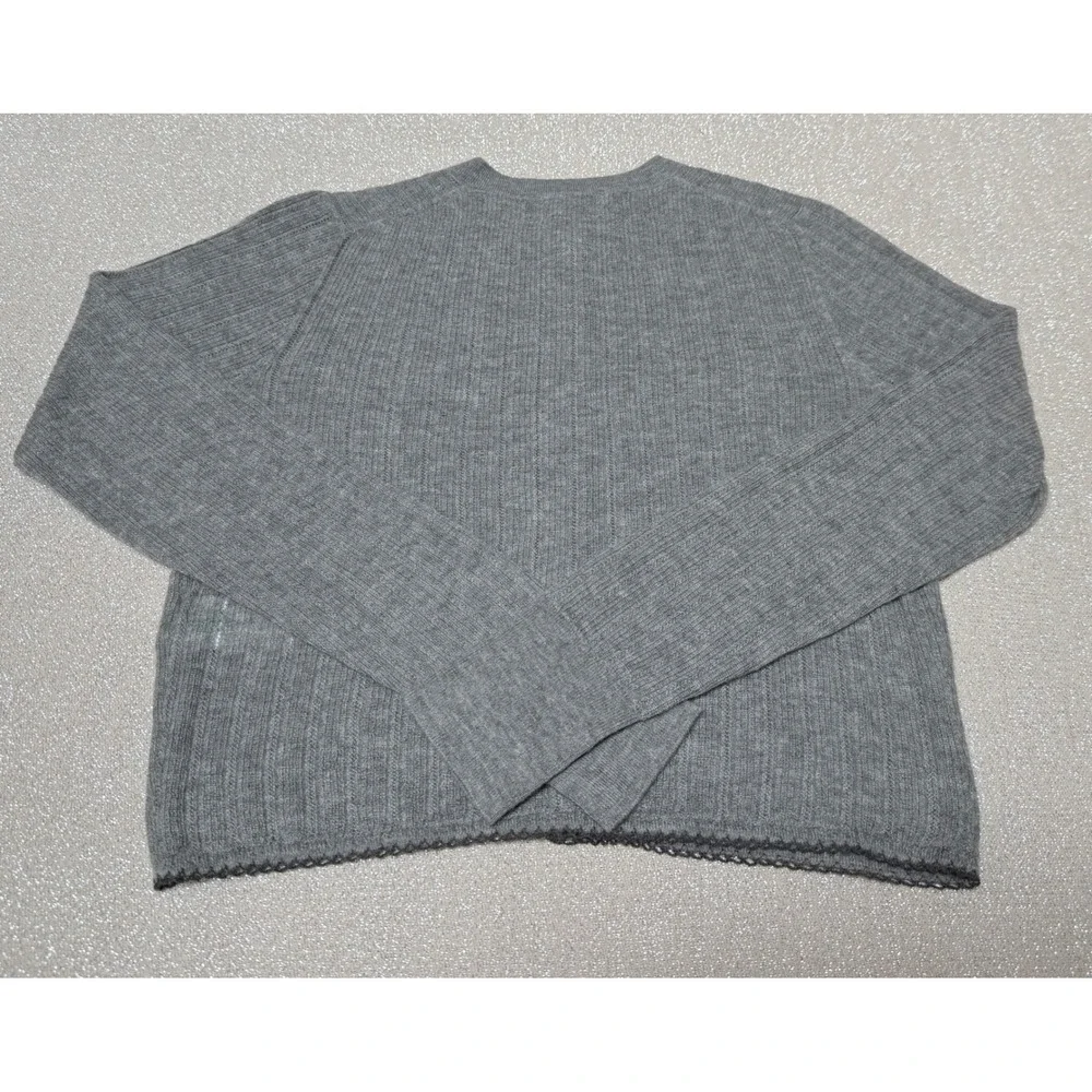 NWT J. Crew Sz M Featherweight Cashmere Pointelle Cardigan $138 - Picture 5 of 8